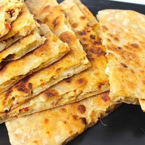 Chicken cheese paratha
