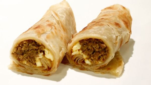 Qeema cheese paratha