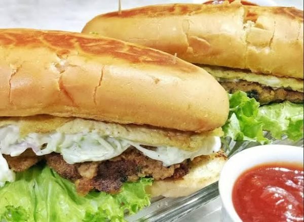 Shami Anda Chicken Burger