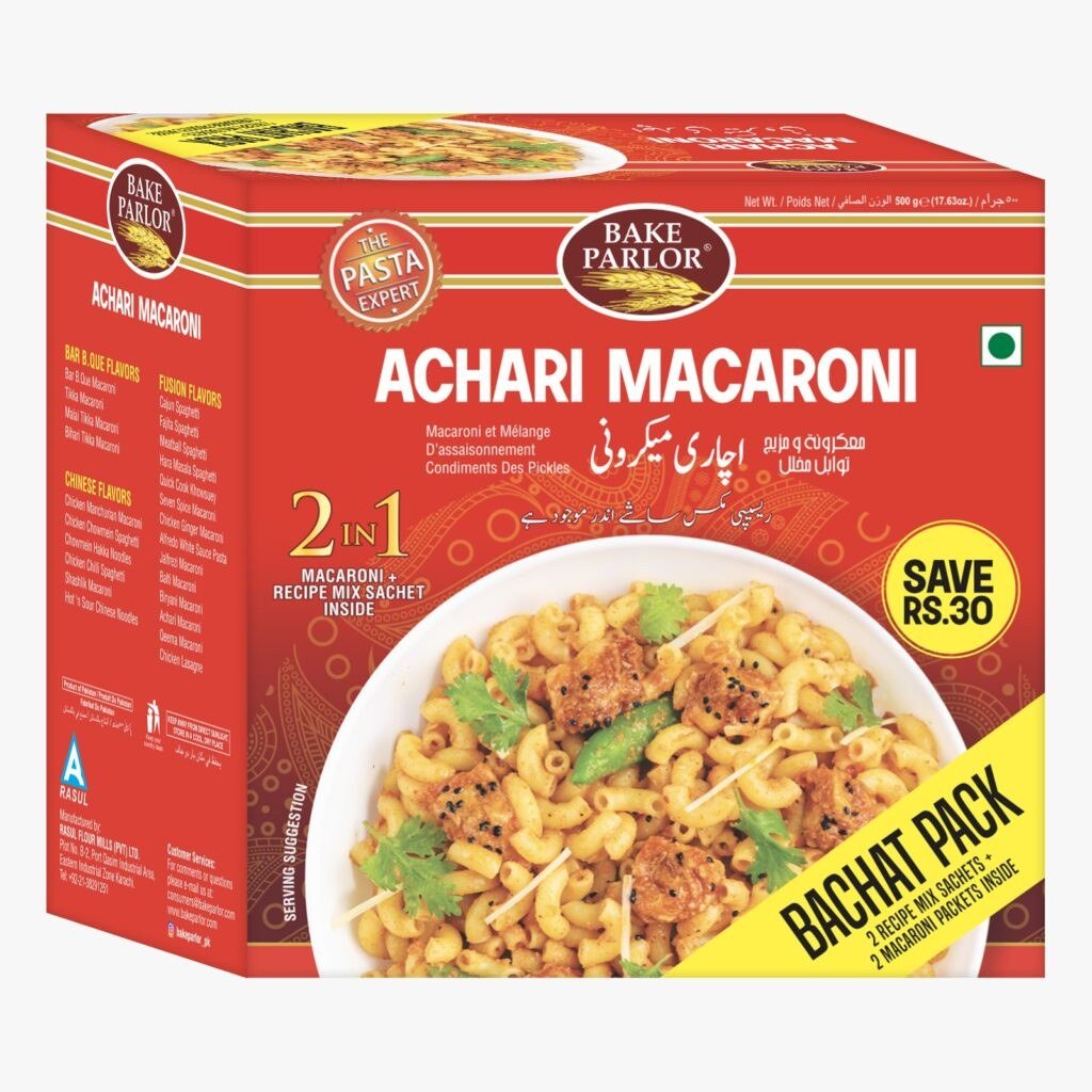 Bake Parlor Achaari Macaroni Bachat Pack 500gm enlarged