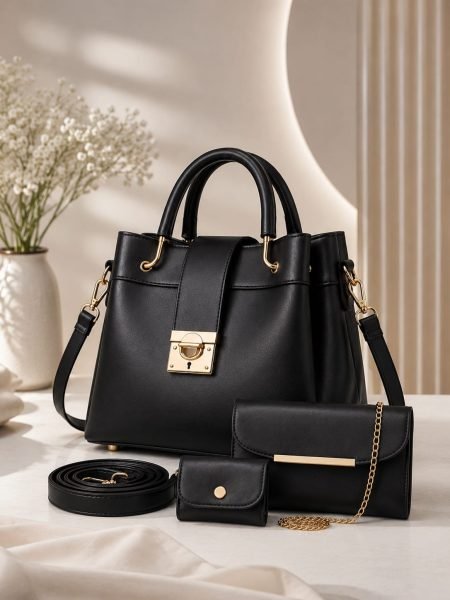 3-PCS PREMIUM SOFT LEATHER HANDBAGS