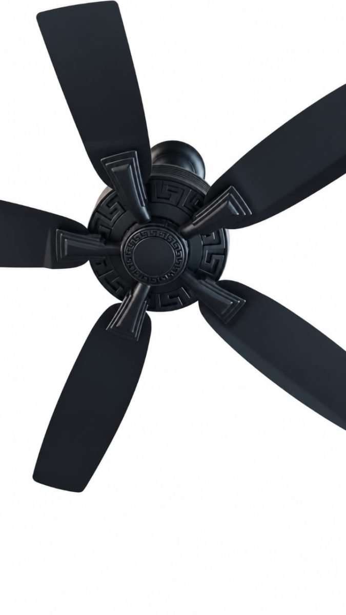 A modern black five-blade ceiling fan 30W