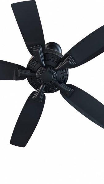 A modern black five-blade ceiling fan 30W