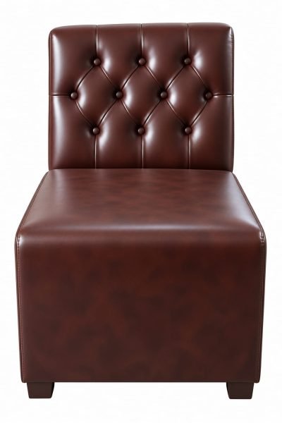 Elegant Dark Brown Tufted Chair