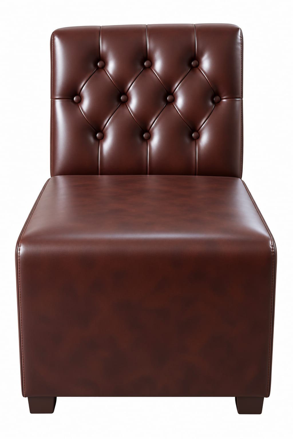 Elegant Dark Brown Tufted Chair enlarged
