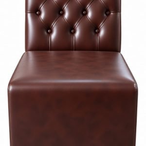 Elegant Dark Brown Tufted Chair